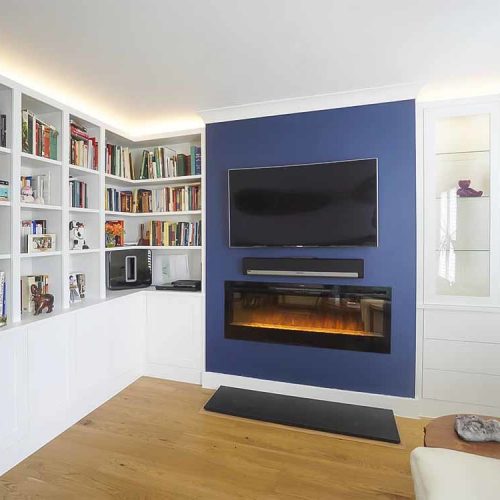 Modern built in TV cabinets and bookshelves