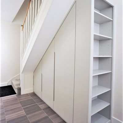 Understairs storage wardrobe built in wardrobe modern contemporary