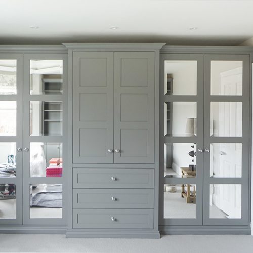 beautifull fitted Bedroom with glass panel doors