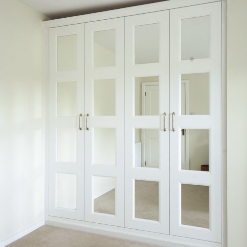 wardrobe with mirror doors