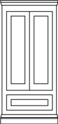 Full panel door style with drawer